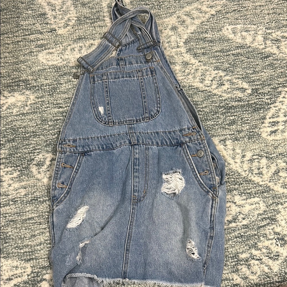 Aeropostale Blue Denim Overall Dress